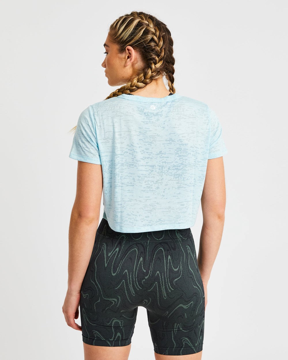 AYBL Velocity Crop T Shirt Blå | 5247-JICHS