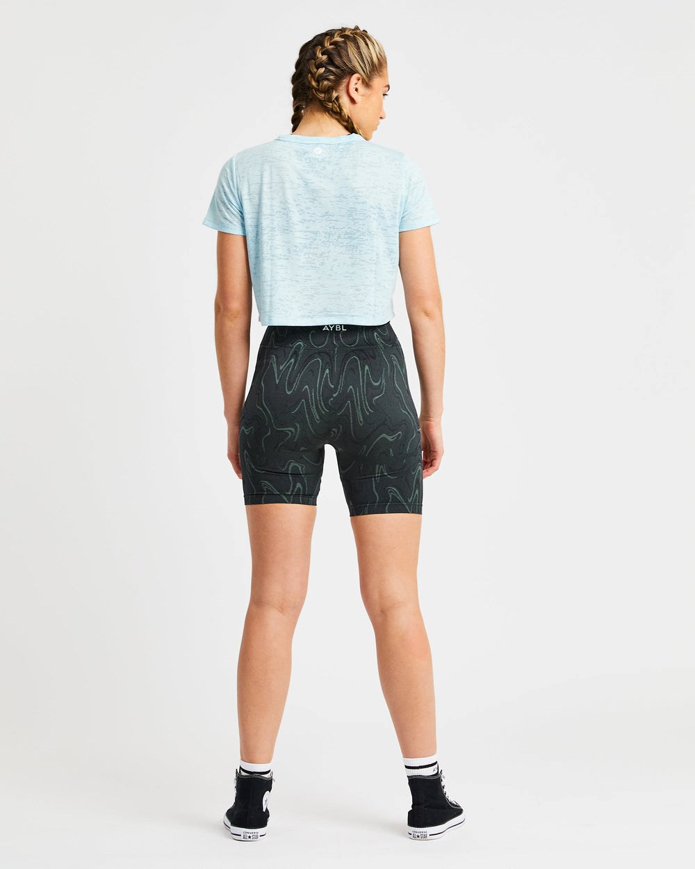 AYBL Velocity Crop T Shirt Blå | 5247-JICHS