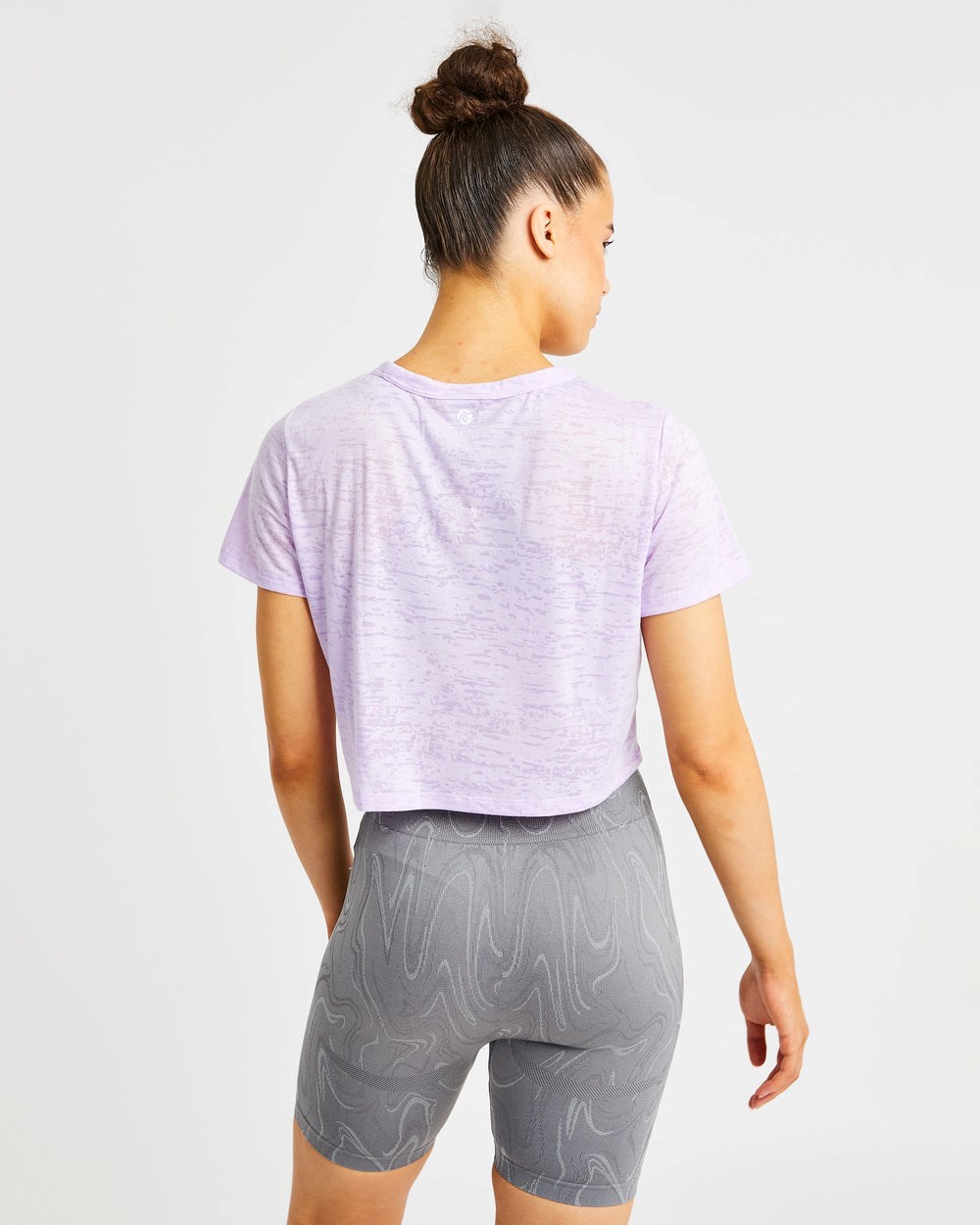 AYBL Velocity Crop T Shirt Lilac | 3184-EZALB