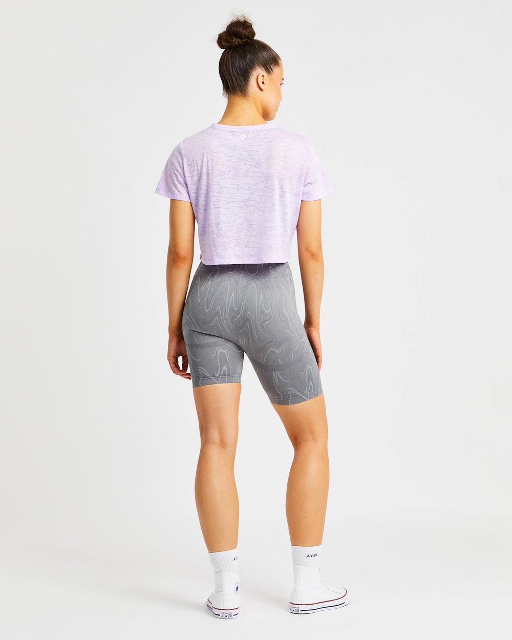 AYBL Velocity Crop T Shirt Lilac | 3184-EZALB