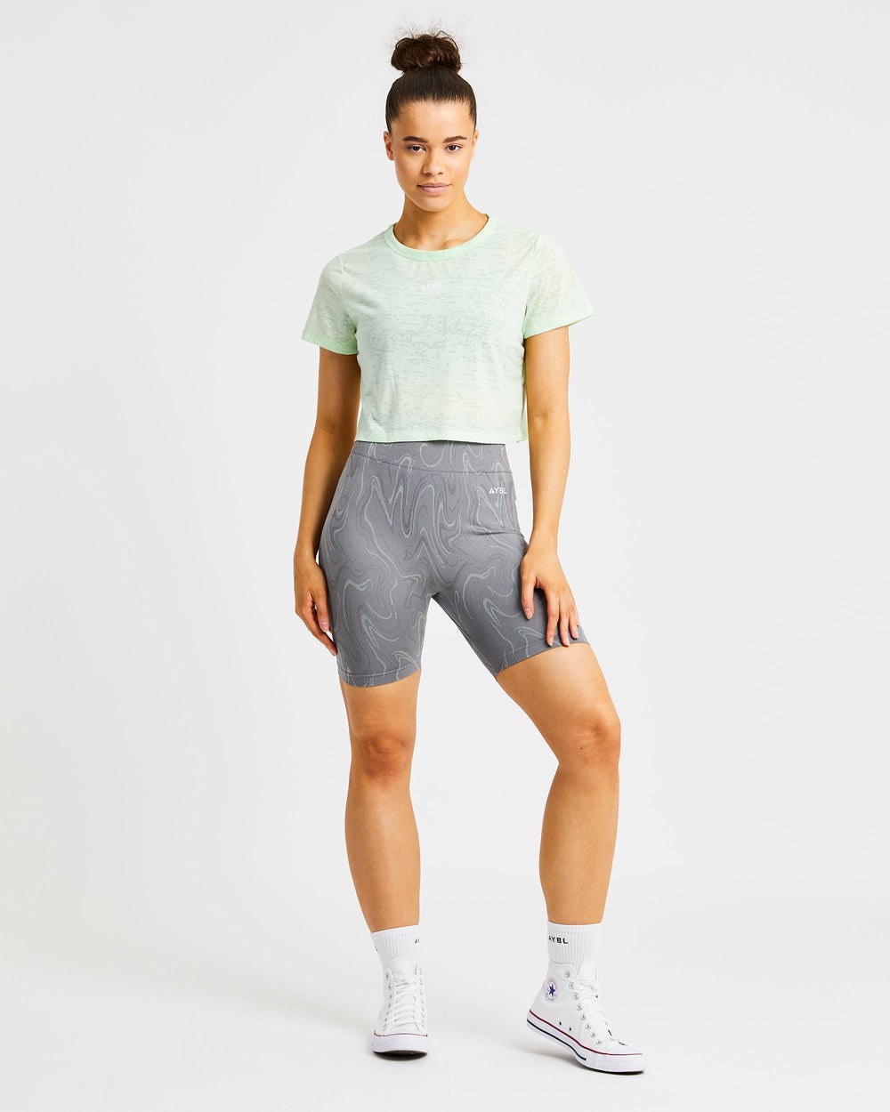 AYBL Velocity Crop T Shirt Mintgröna | 2874-DTGJF