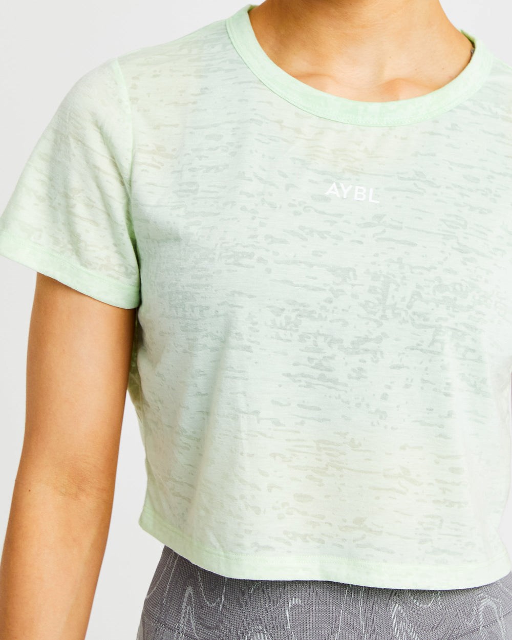 AYBL Velocity Crop T Shirt Mintgröna | 2874-DTGJF