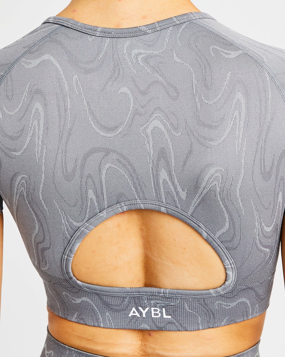 AYBL Velocity Seamless Crop Top Grå | 8093-FIGWQ