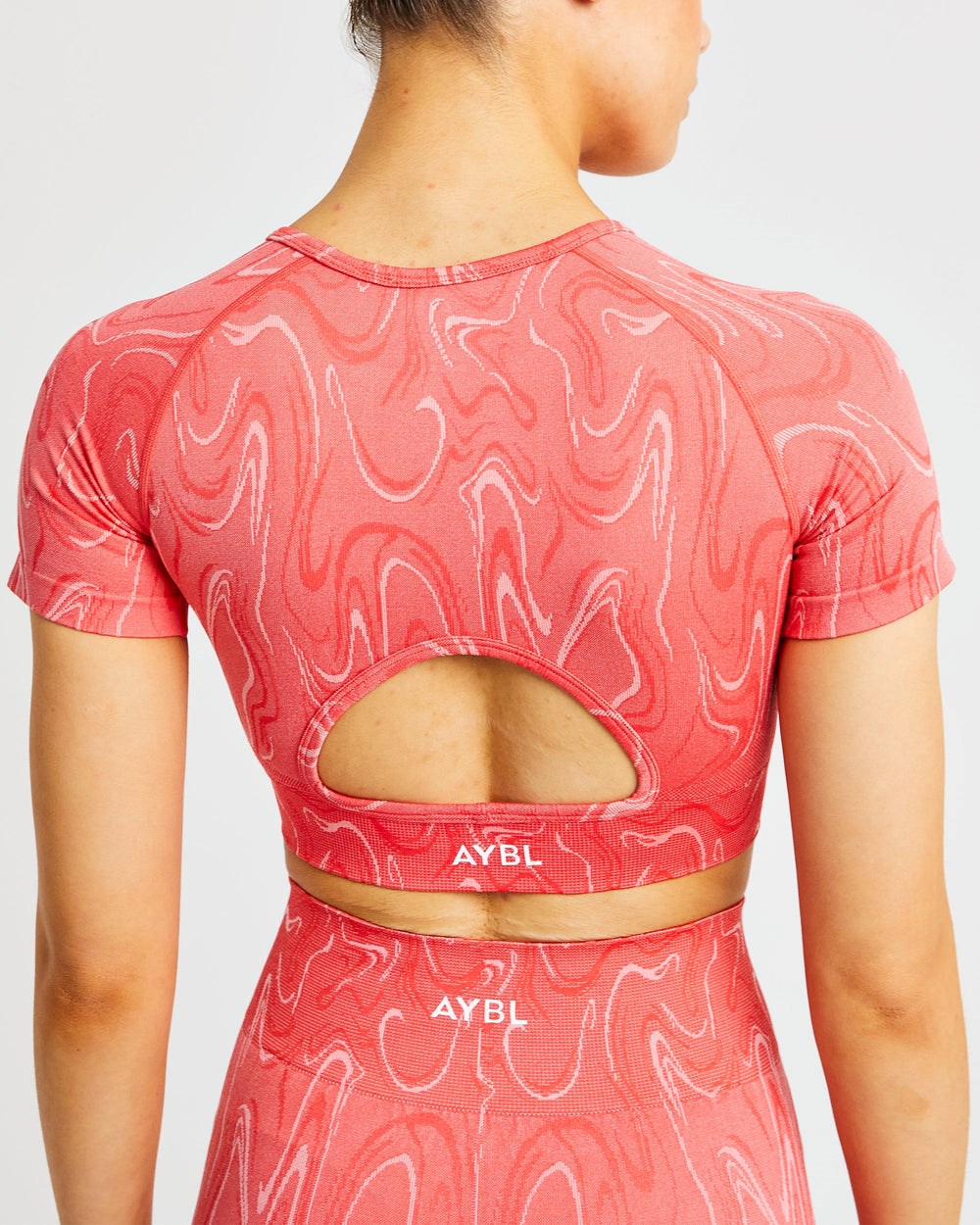 AYBL Velocity Seamless Crop Top Korall | 4237-NFRZX