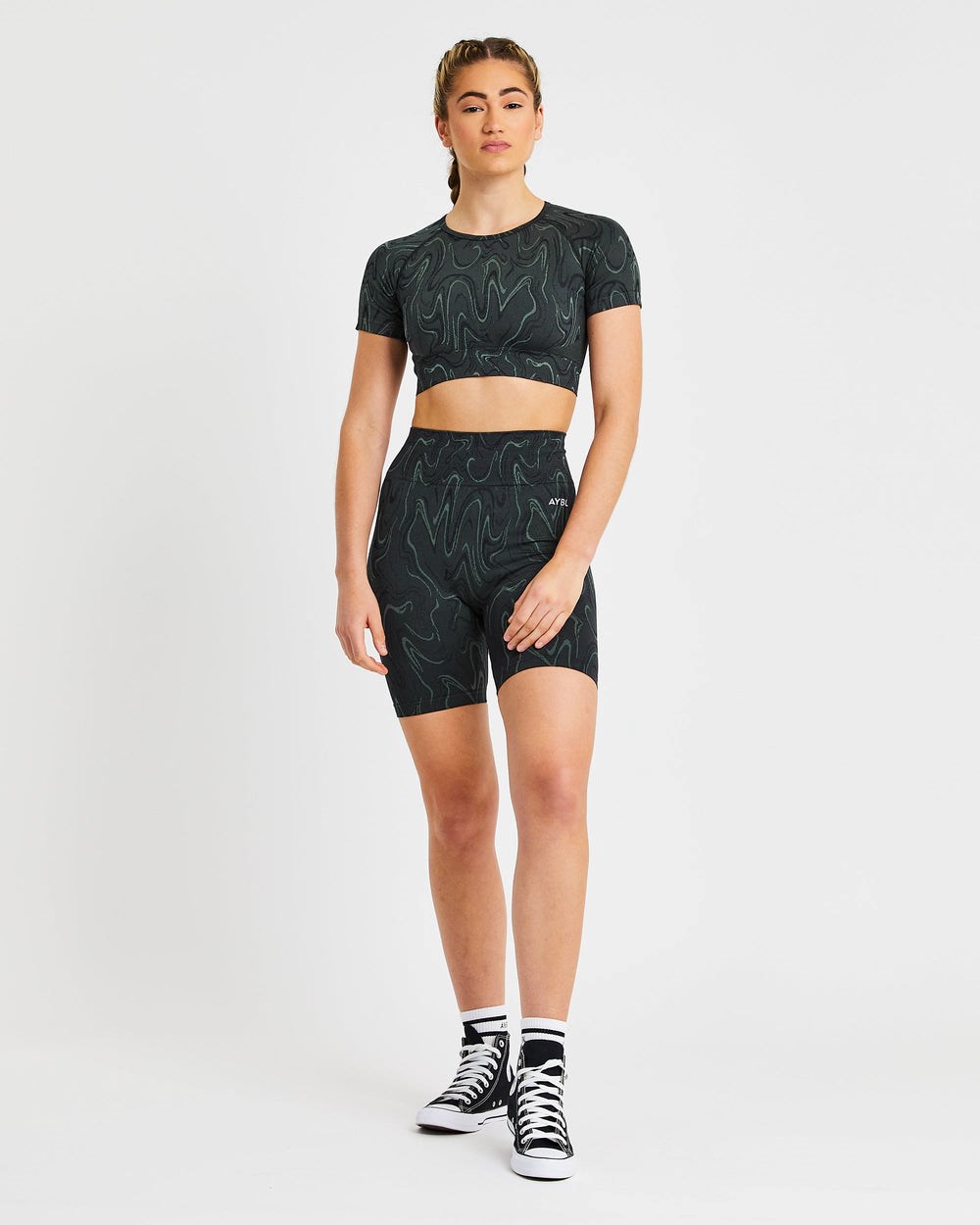 AYBL Velocity Seamless Crop Top Svarta | 1675-ABGPC