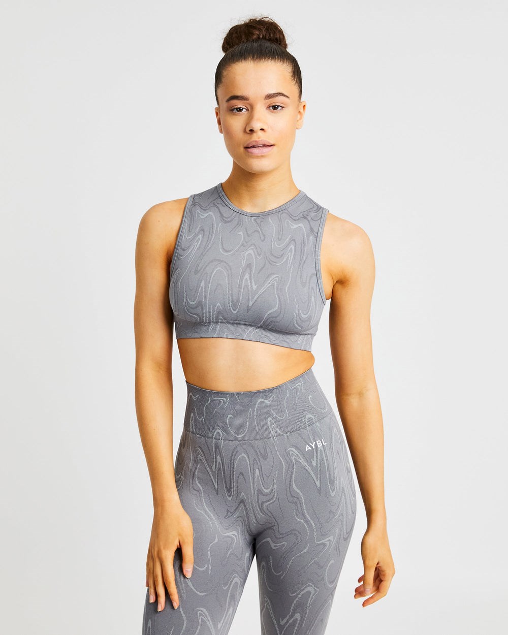 AYBL Velocity Seamless Crop Vest Grå | 3701-LBUPX