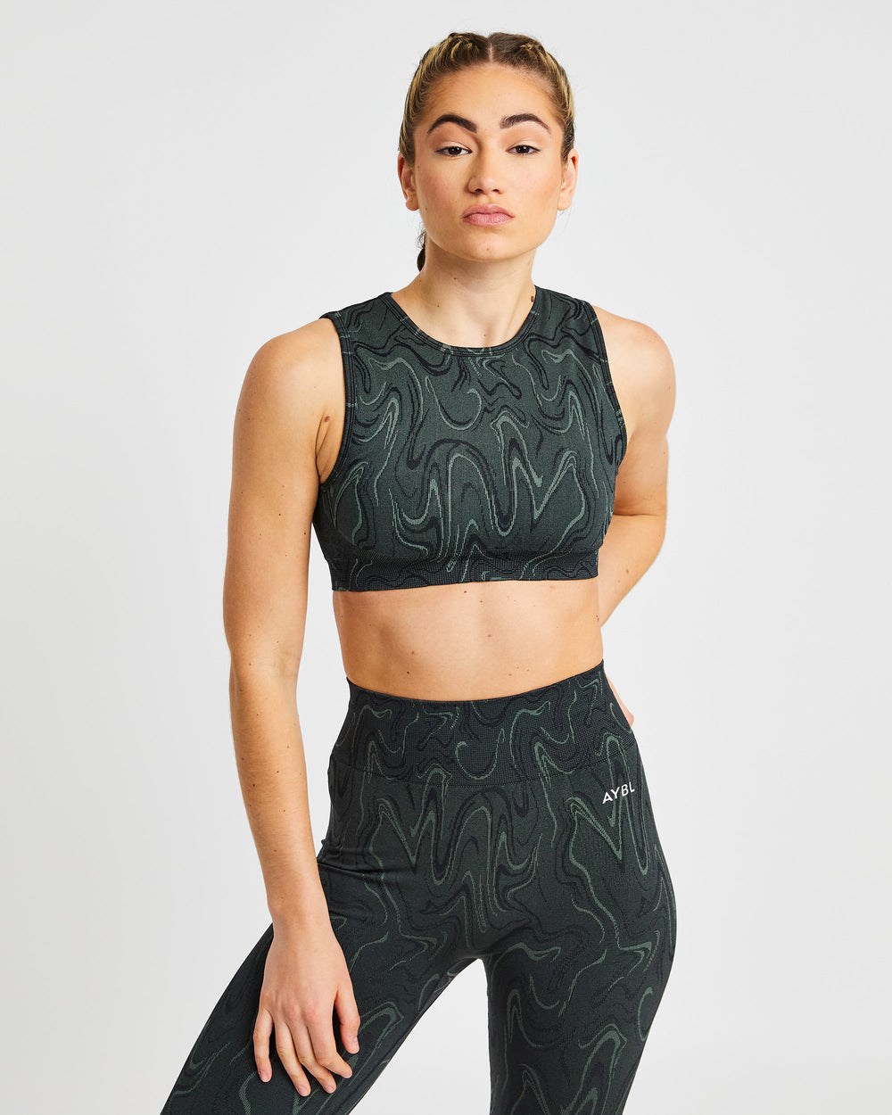 AYBL Velocity Seamless Crop Vest Svarta | 0527-RCOGD