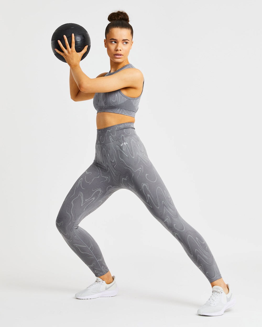 AYBL Velocity Seamless Leggings Grå | 1079-ZAJYS