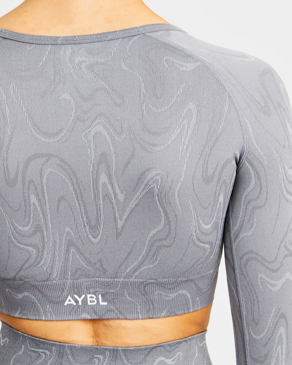 AYBL Velocity Seamless Long Sleeve Crop Top Grå | 3240-GDYKM